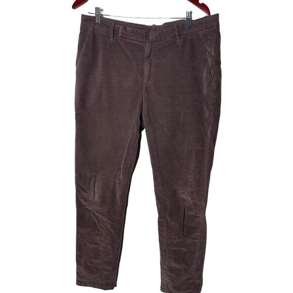 Brunello Cucinelli chocolate velvet mid rise trousers sz 10